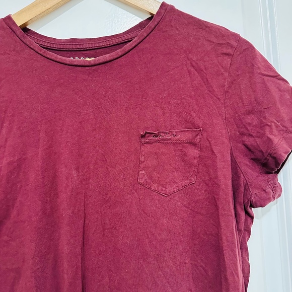 Aeropostale | Burgundy Crew Neck Short Sleeve Tee 100% Cotton | Women’s Large - Picture 2 of 6